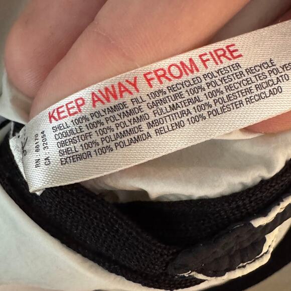 Free People Movement Pippa Printed Packable Puffer Jacket Black and White Medium - Picture 4 of 5